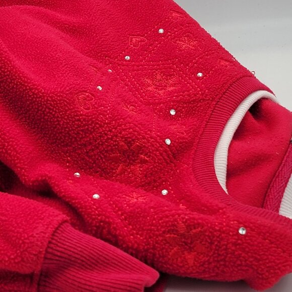 Alfred Dunner Womens Red Pullover Sweater PM Embroidered & Rhinestone Accents - Picture 13 of 13
